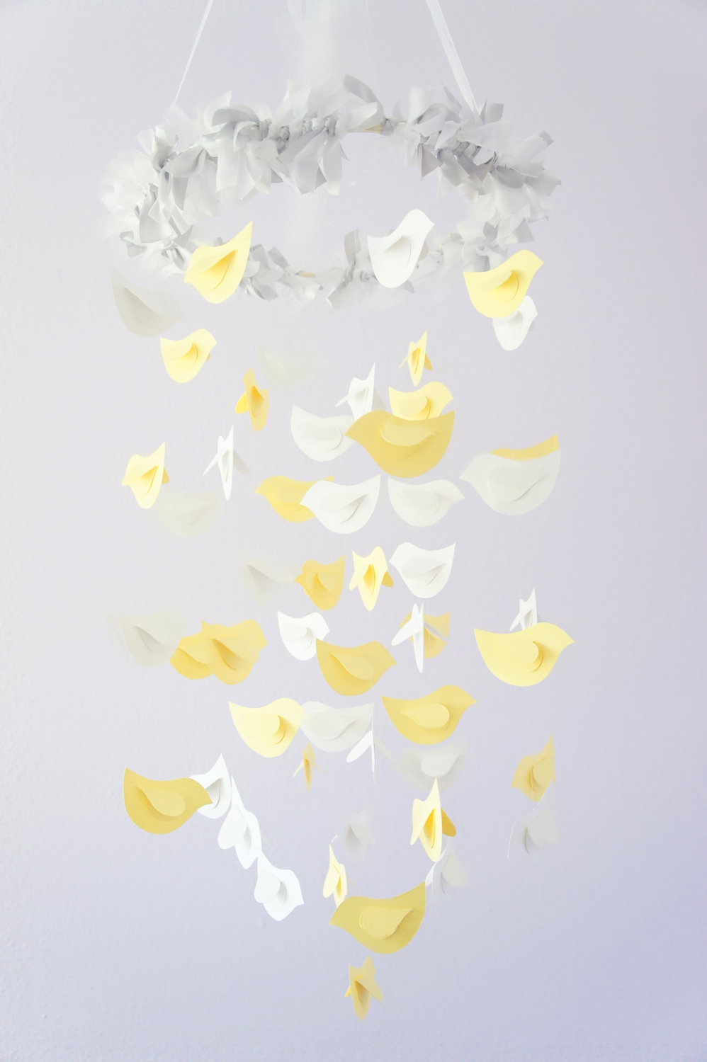 Yellow Grey Nursery Nursery Mobile, Shower Gift, Photographer Prop