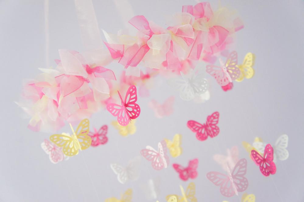 Summertime Pink Lemonade Baby Mobile, Photography Prop, Baby Shower Gift