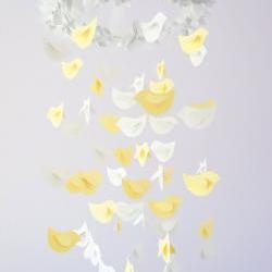 Yellow Grey Nursery Nursery Mobile, Shower Gift, Photographer Prop
