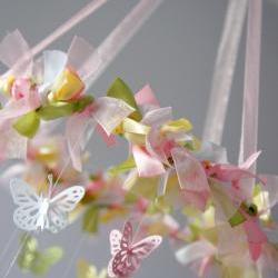 Garden Nursery Mobile - Photography Prop, Baby Shower Gift